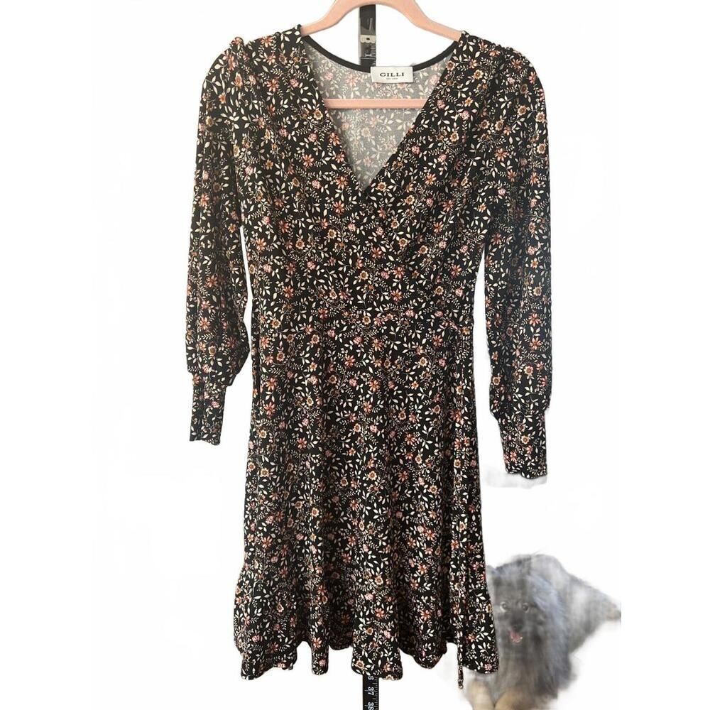 Cilla Floral Print Dress - Black & Multicolor